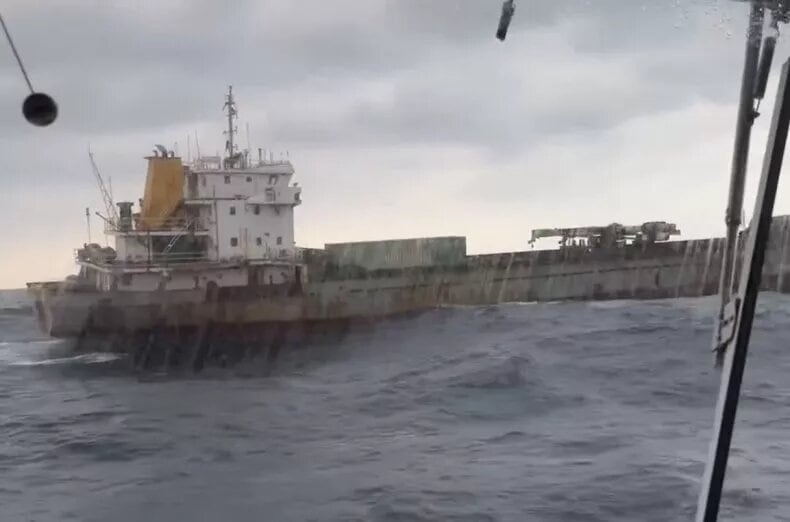 El barco de bandera camerunesa y nombre chino sospechoso del sabotaje