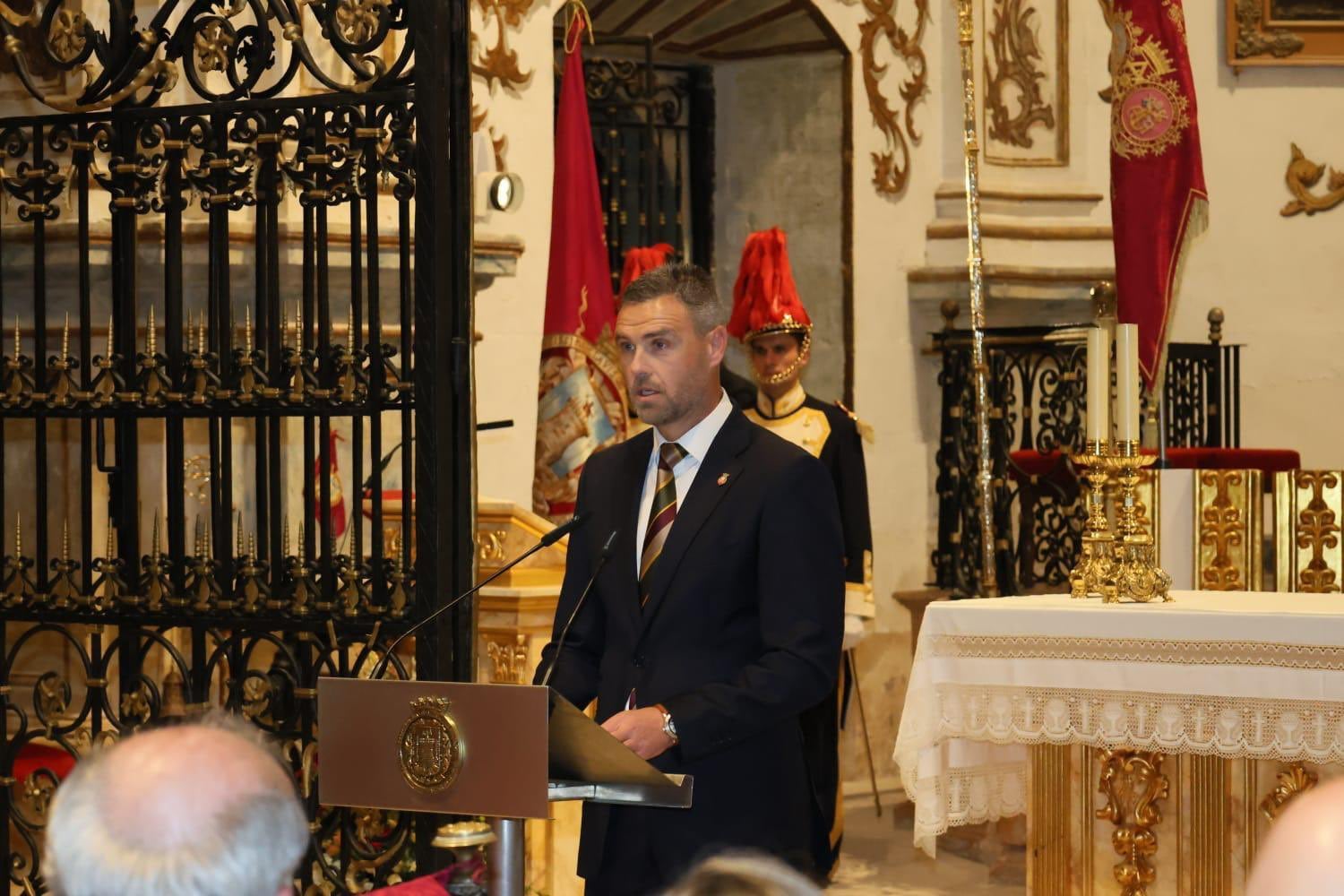 El alcalde de Caravaca, Francisco José García, durante la lectura del pregón