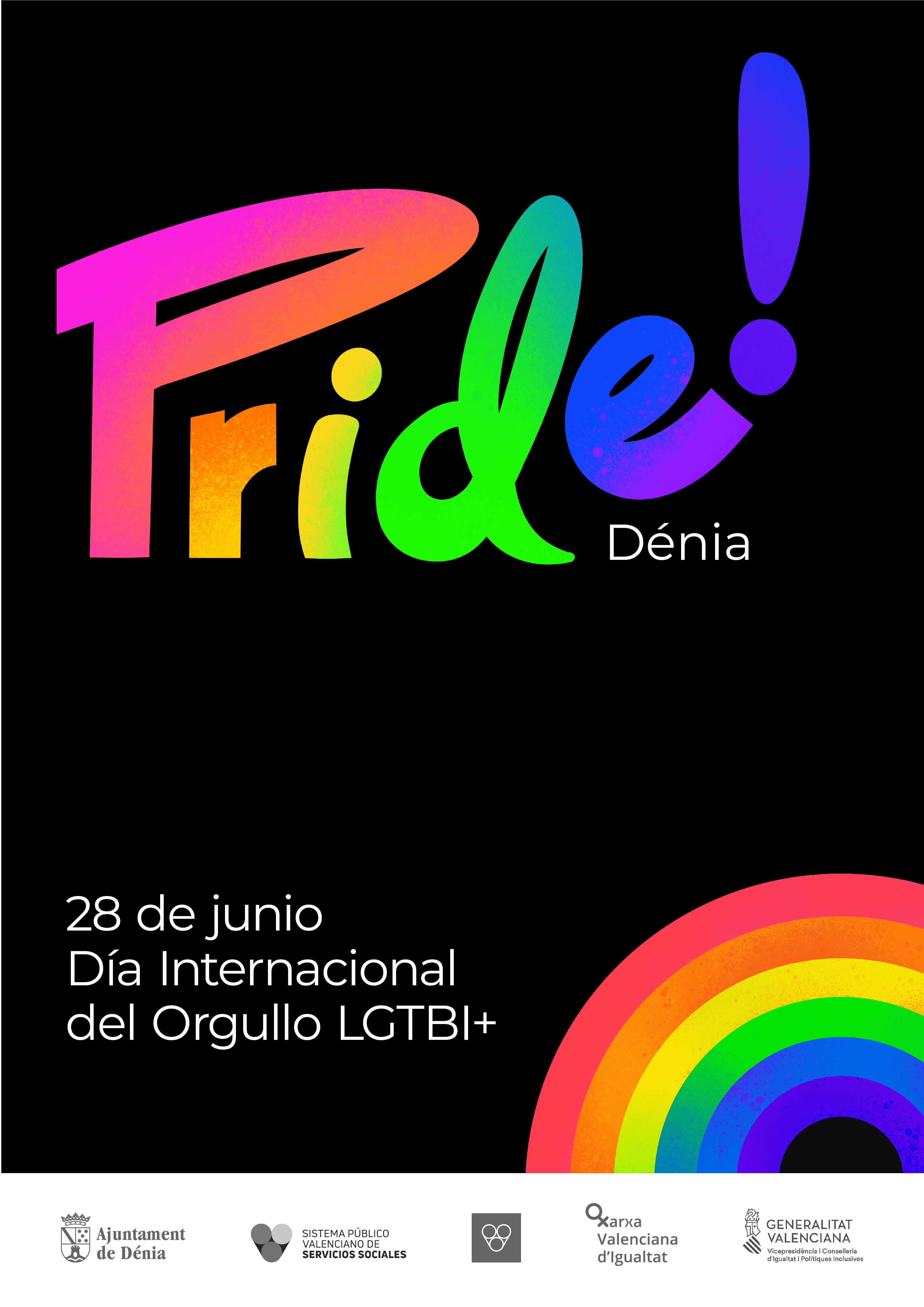 Cartel por el 28 de junio, día internacional del Orgullo LGTBI+.