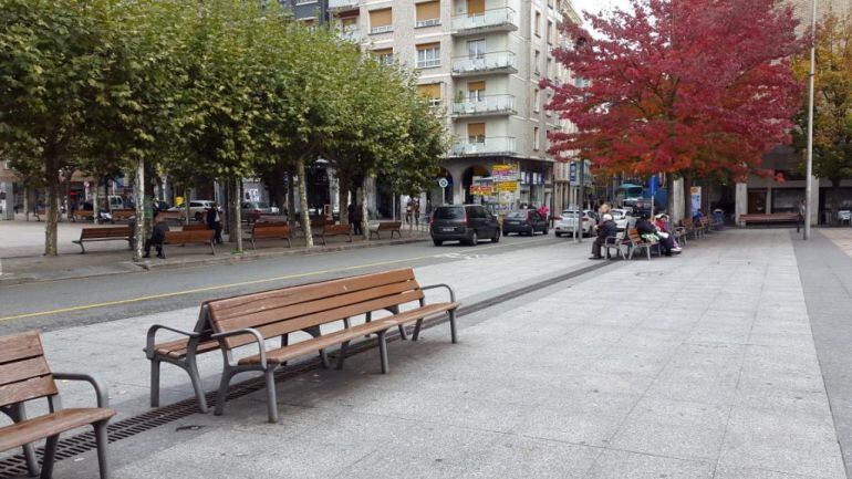 Tráfico en la plaza de Unzaga