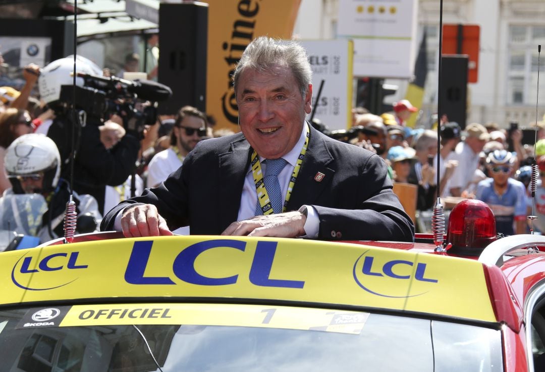 Eddy Merckx durante el Tour de Francia 2019.