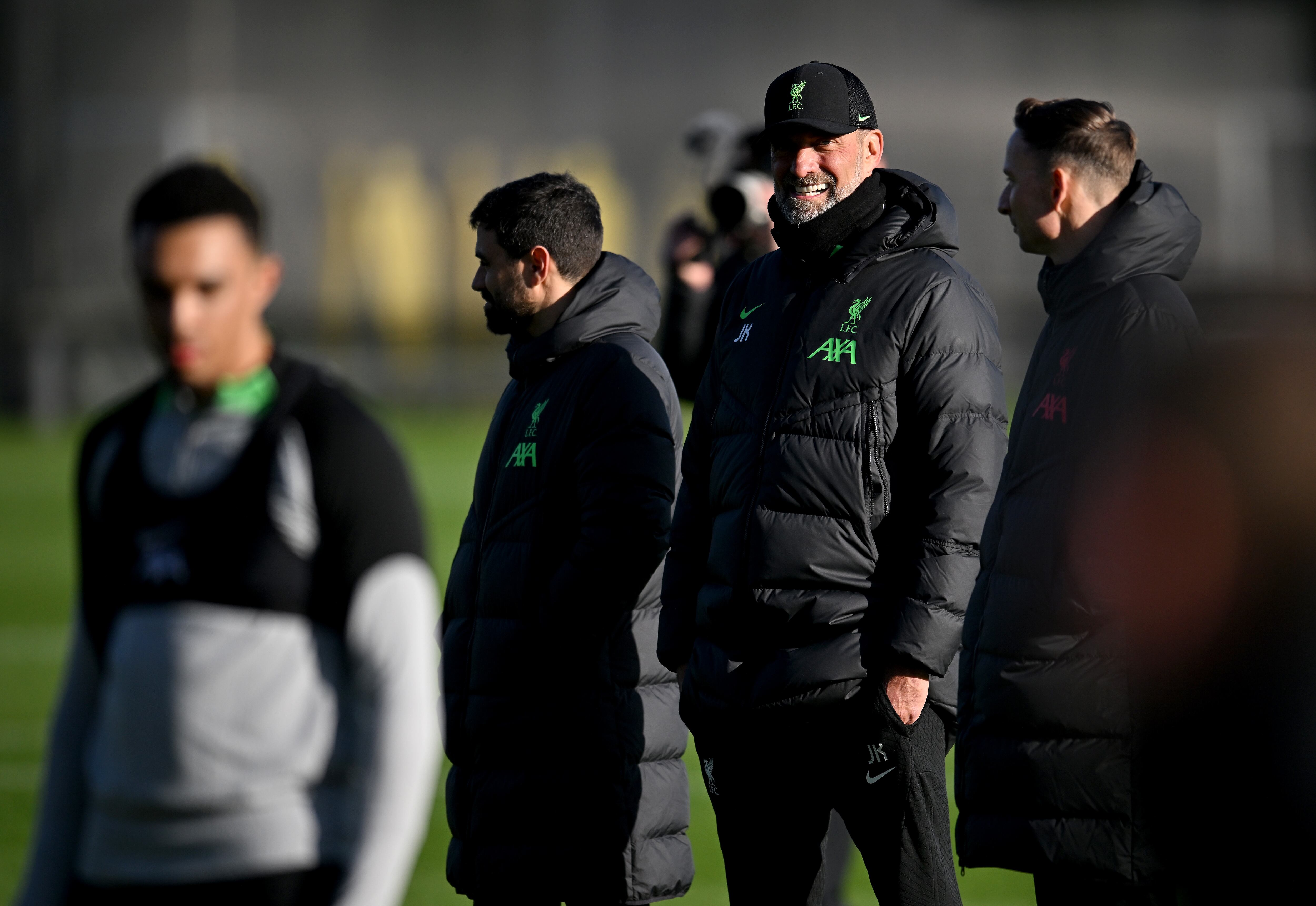 Jurgen Klopp, durante el último entrenamiento del Liverpool