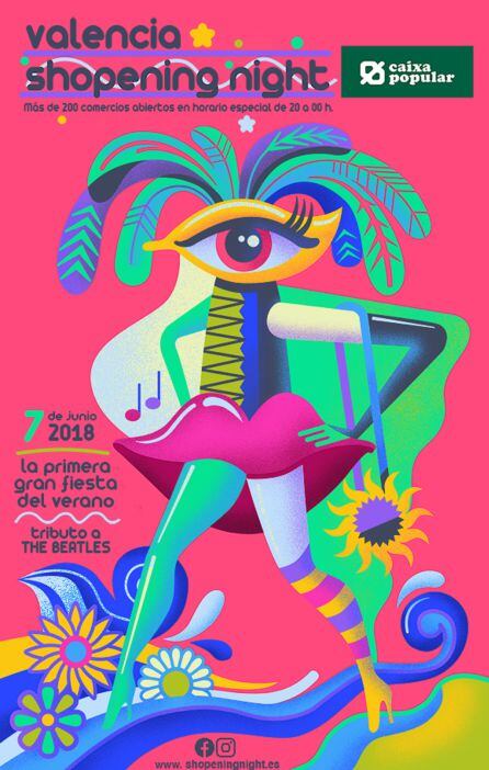 Cartel de la Valencia Shopening Night