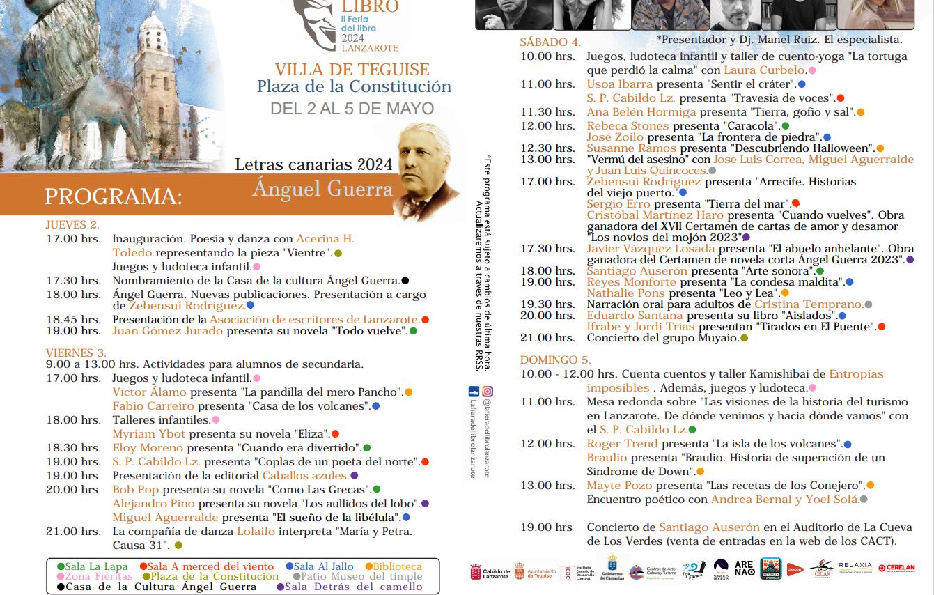 Programa de la II Fiera del Libro de Lanzarote