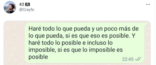 El chat compartido en Twitter