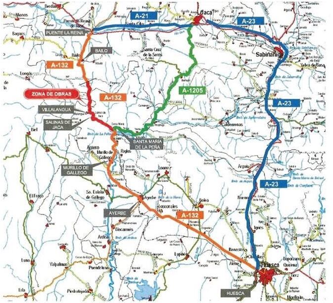 Mapa de la zona afectada