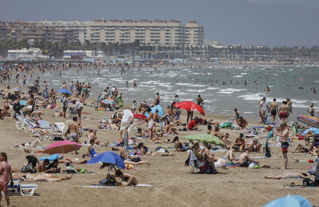 La Playa de la Malvarrosa, en Valencia, el pasado 12 de julio.