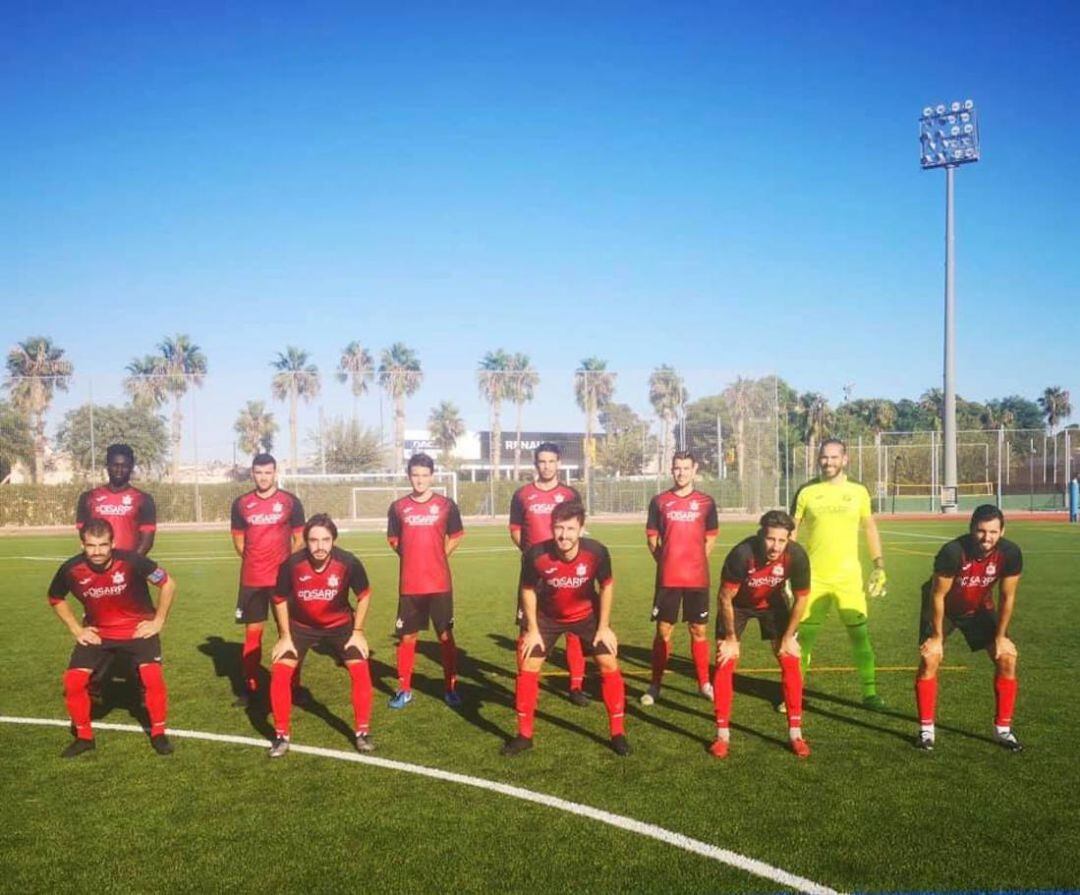 Once del Portuarios frente a la UA