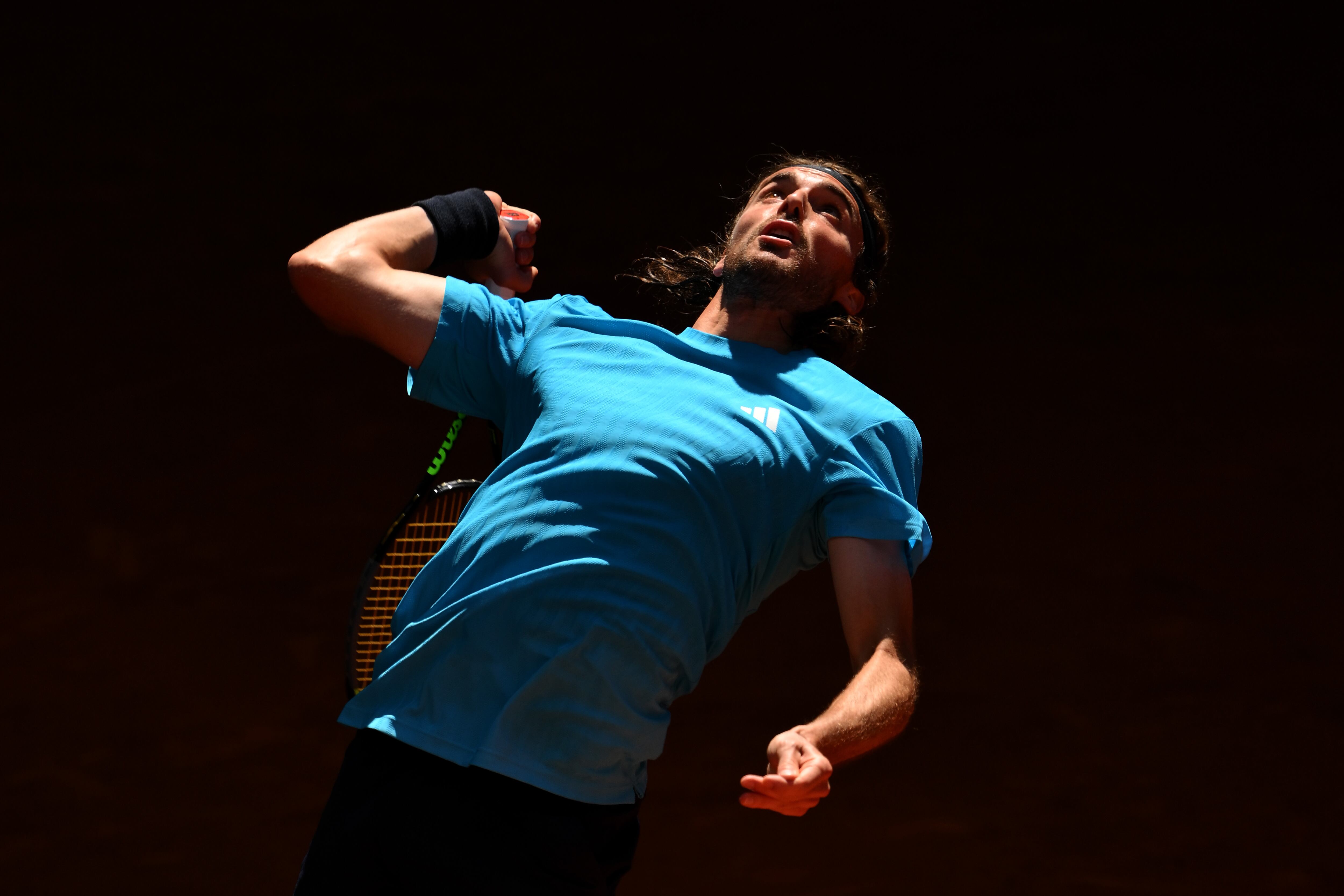 Stefanos Tsitsipas, durante su partido del Mutua Madrid Open 2026 frente a Dani Mérida