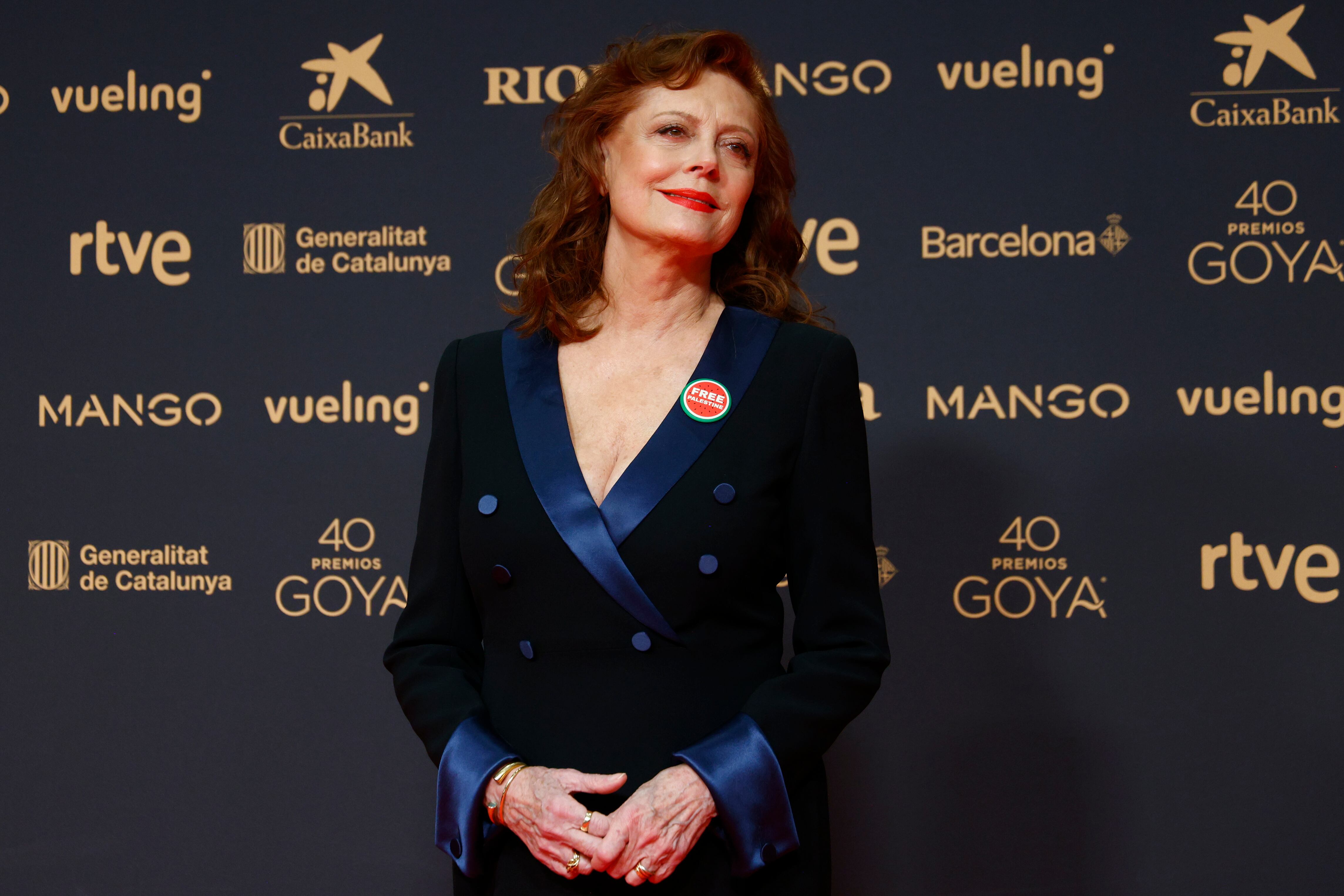 La actriz estadounidense Susan Sarandon, Goya Internacional 2026, en la 40º edición de los Premios Goya