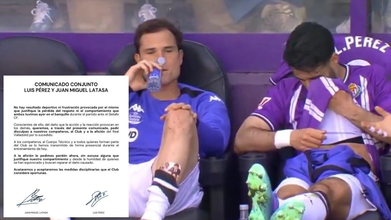 Comunicado conjunto de Juanmi Latasa y Luis Pérez, jugadores del Real Valladolid