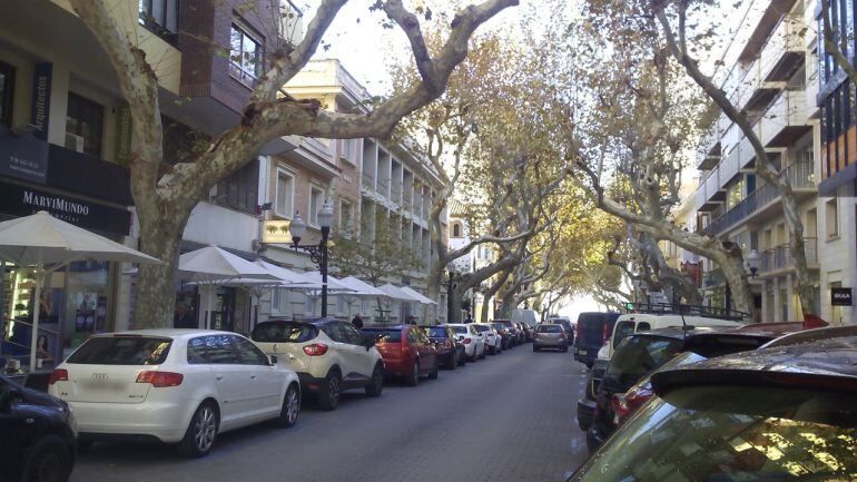 Imagen de archivo de la calle Marqués de Campo, en Dénia. 