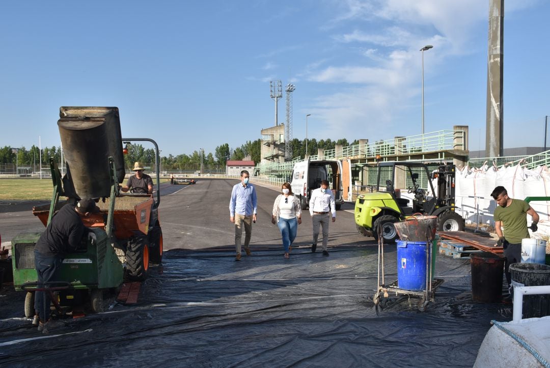 Obras pista de atletismo