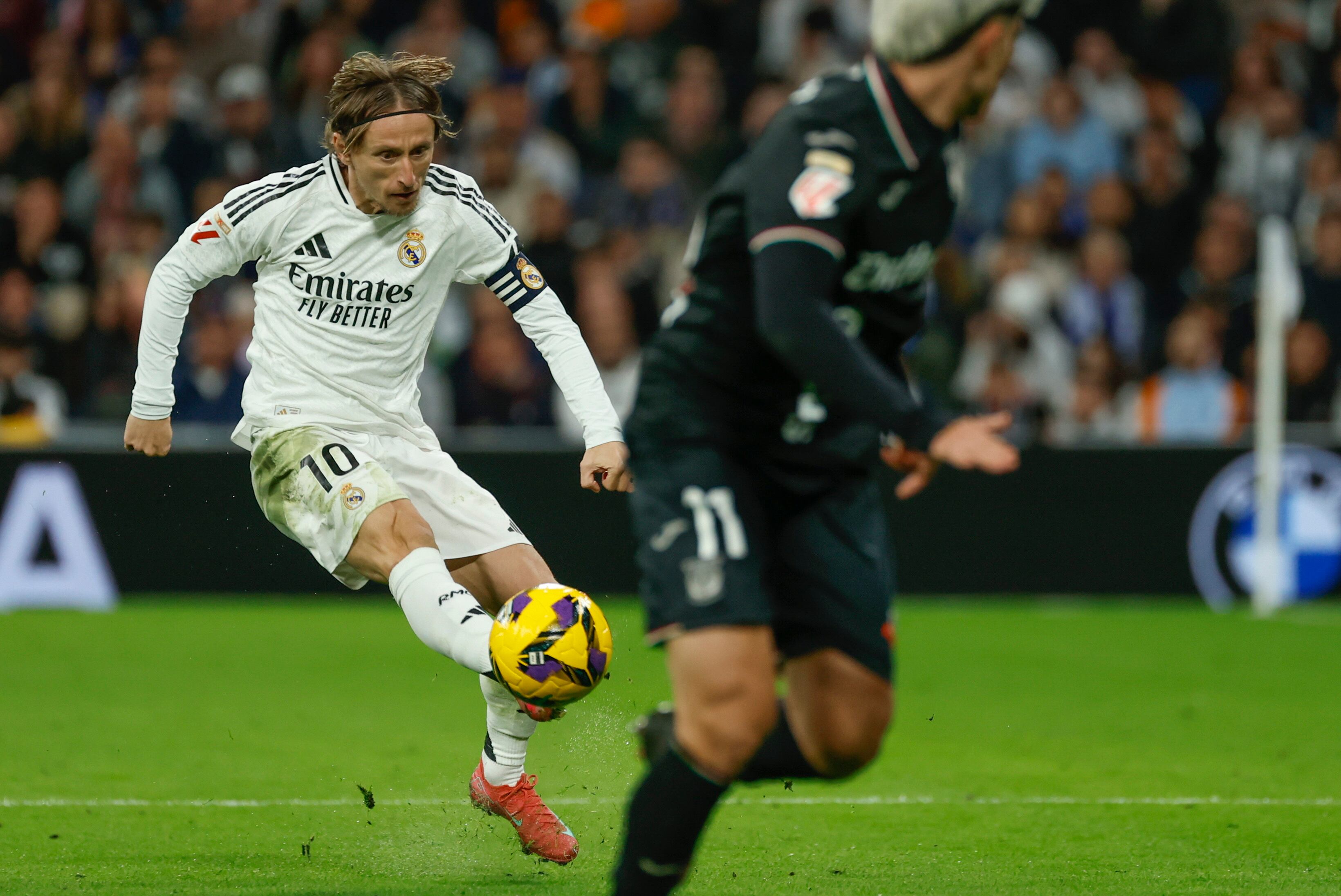 Luka Modric, durante una acción del partido ante el Leganés