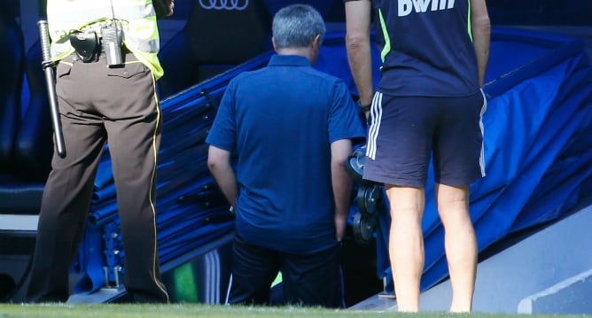 El portugués se dirige al vestuario al término de su último encuentro al frente del Real Madrid después de tres temporadas.