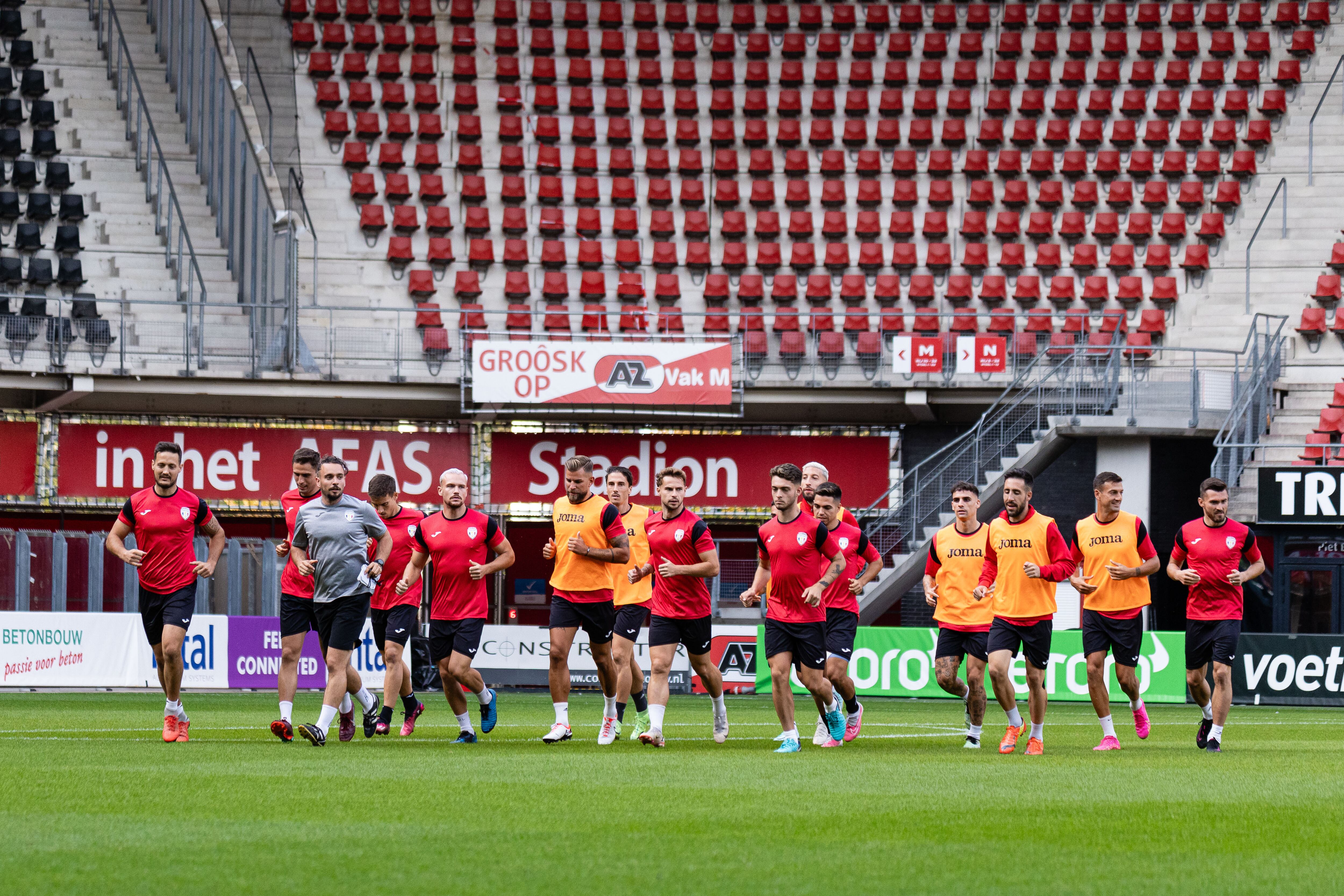 L&#039;FC Santa Coloma a l&#039;estadi de l&#039;AZ Alkmaar per disputar el partit de  Conference League