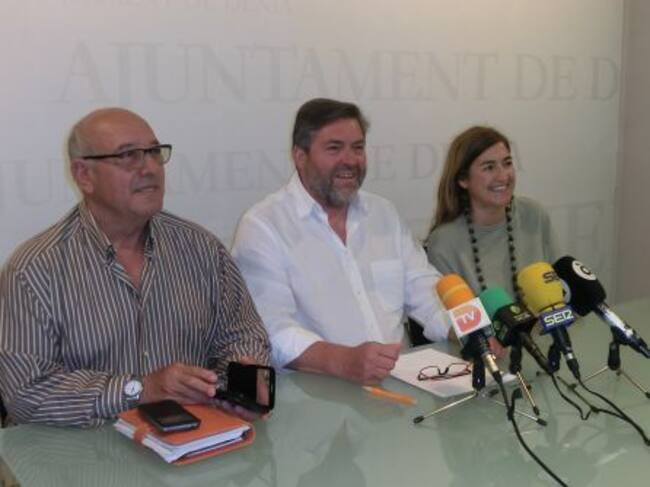 Los tres concejales de Compromís per Dénia.