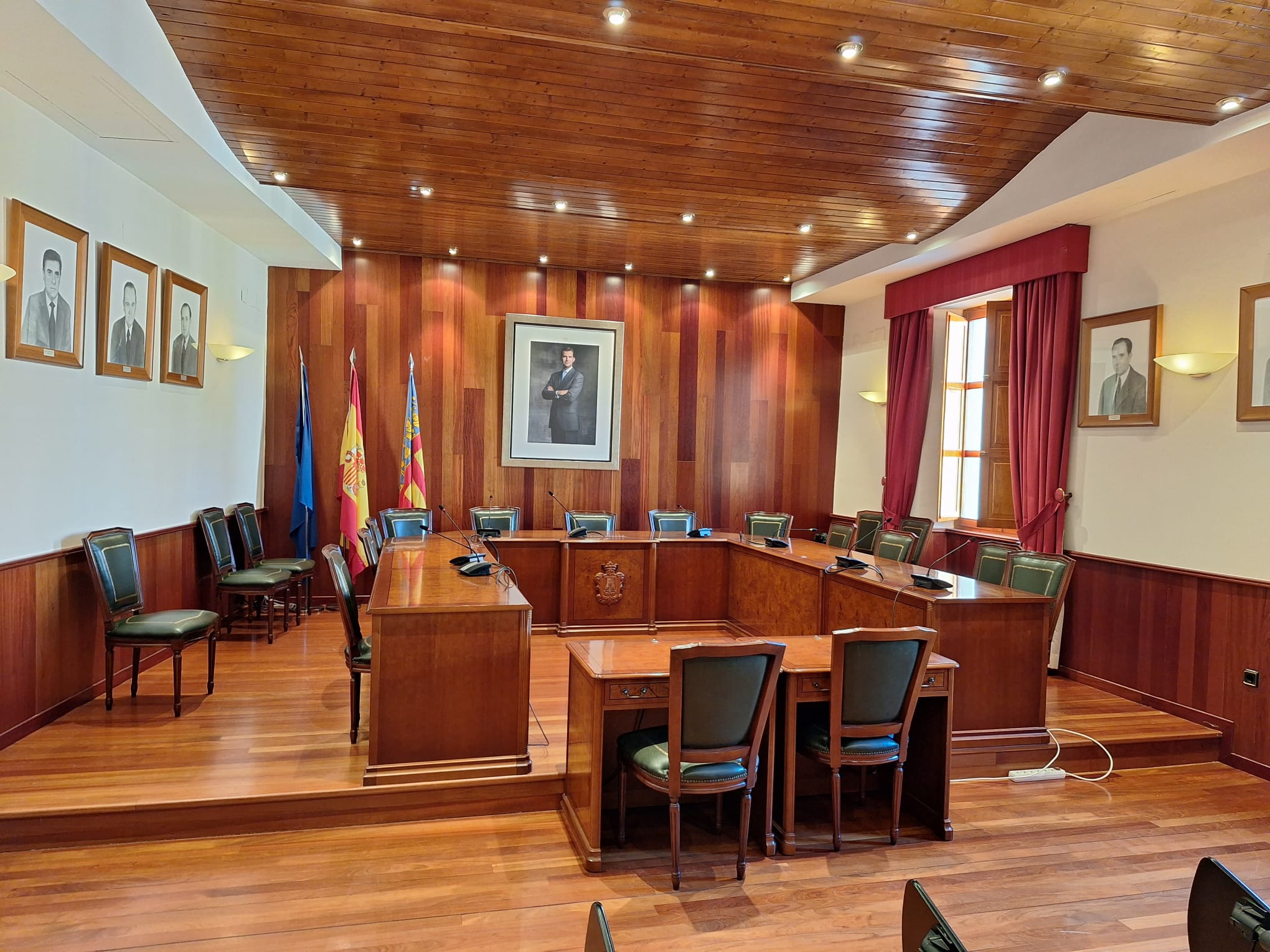 Imagen del Salón de Plenos del Ayuntamiento de Cocentaina.