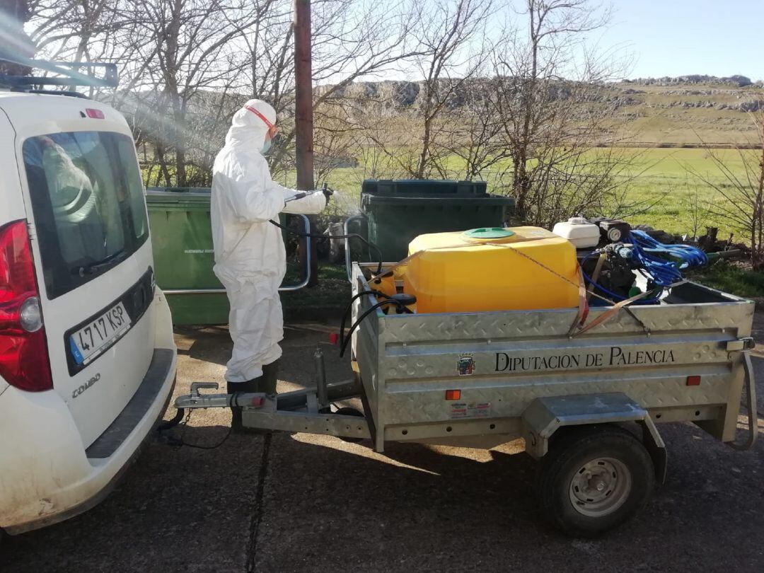 Continúan los trabajos de desinfección desde la Diputación de Palencia