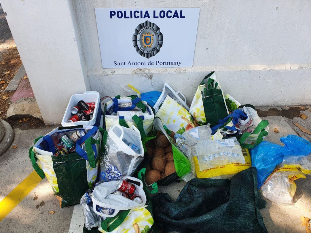 Material interceptado por los agentes