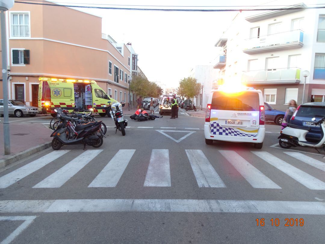 Lloc de l&#039;accident que va acabar amb un jove ferit.