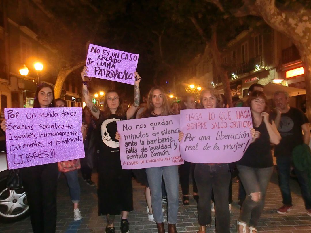 Momento de la manifestación celebrada en Dénia.