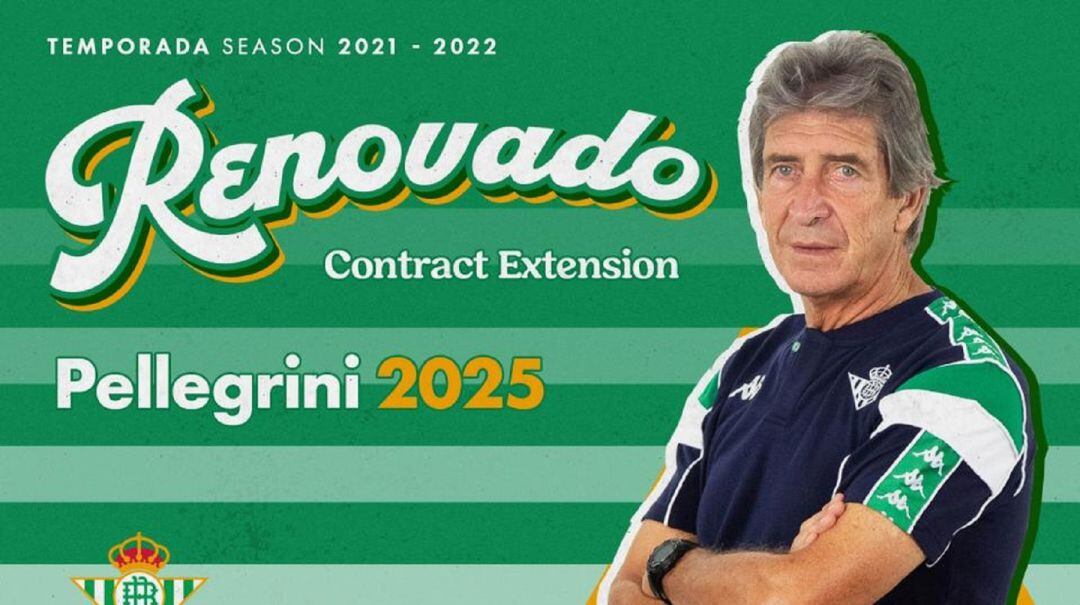 Manuel Pellegrini, técnico del Real Betis hasta 2025