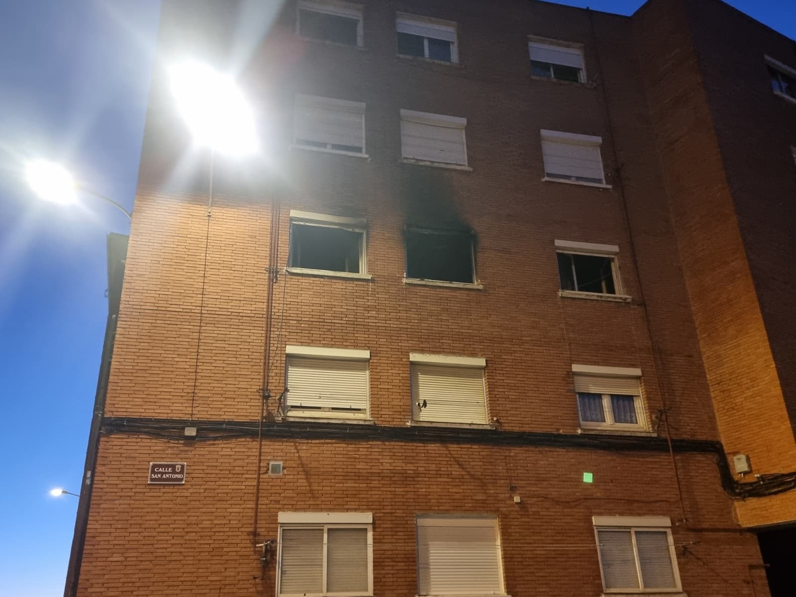 Vivienda afectada por el fuego