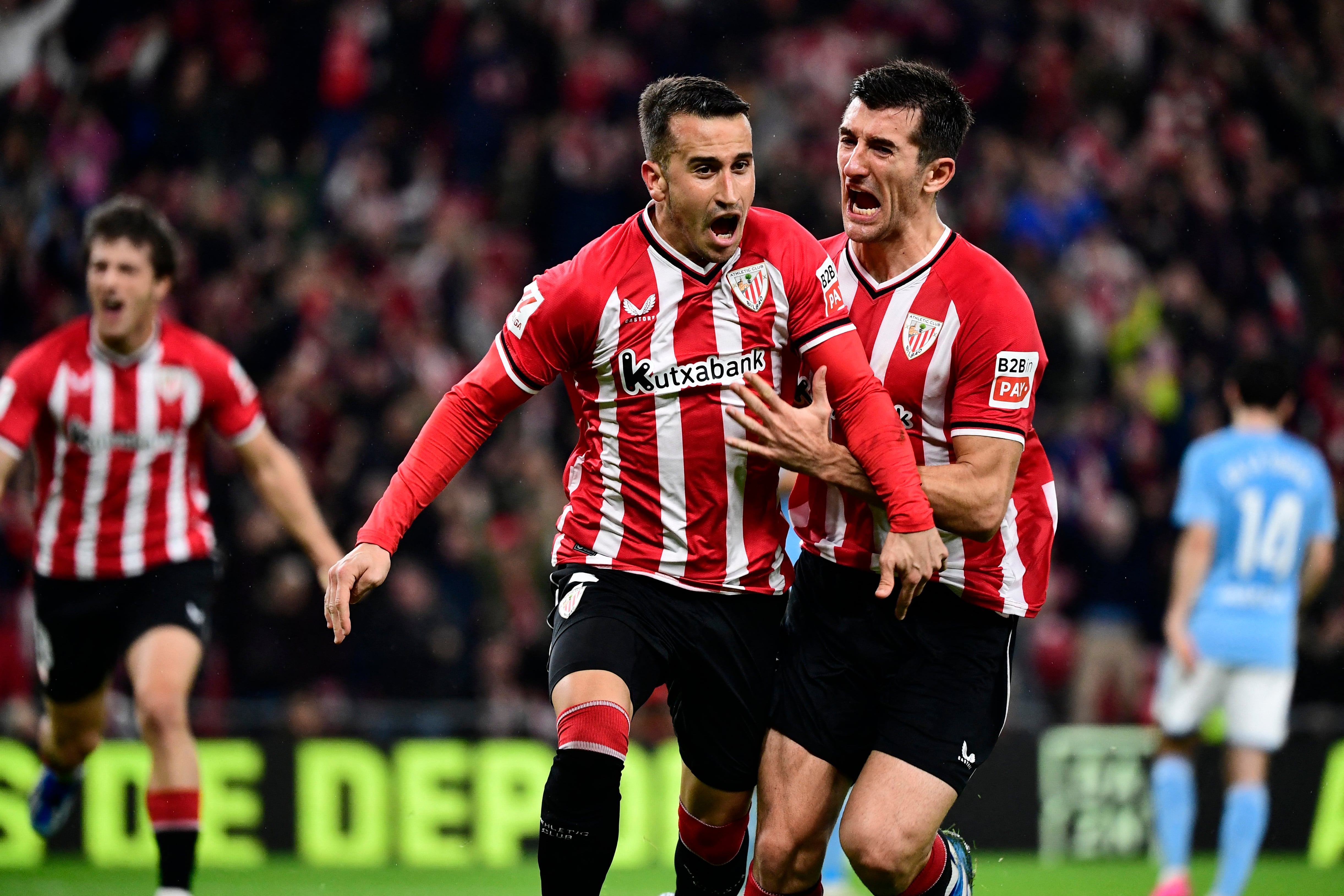 Álex Berenguer celebra el gol de la victoria del Athletic frente al Celta de la temporada pasada (4-3)