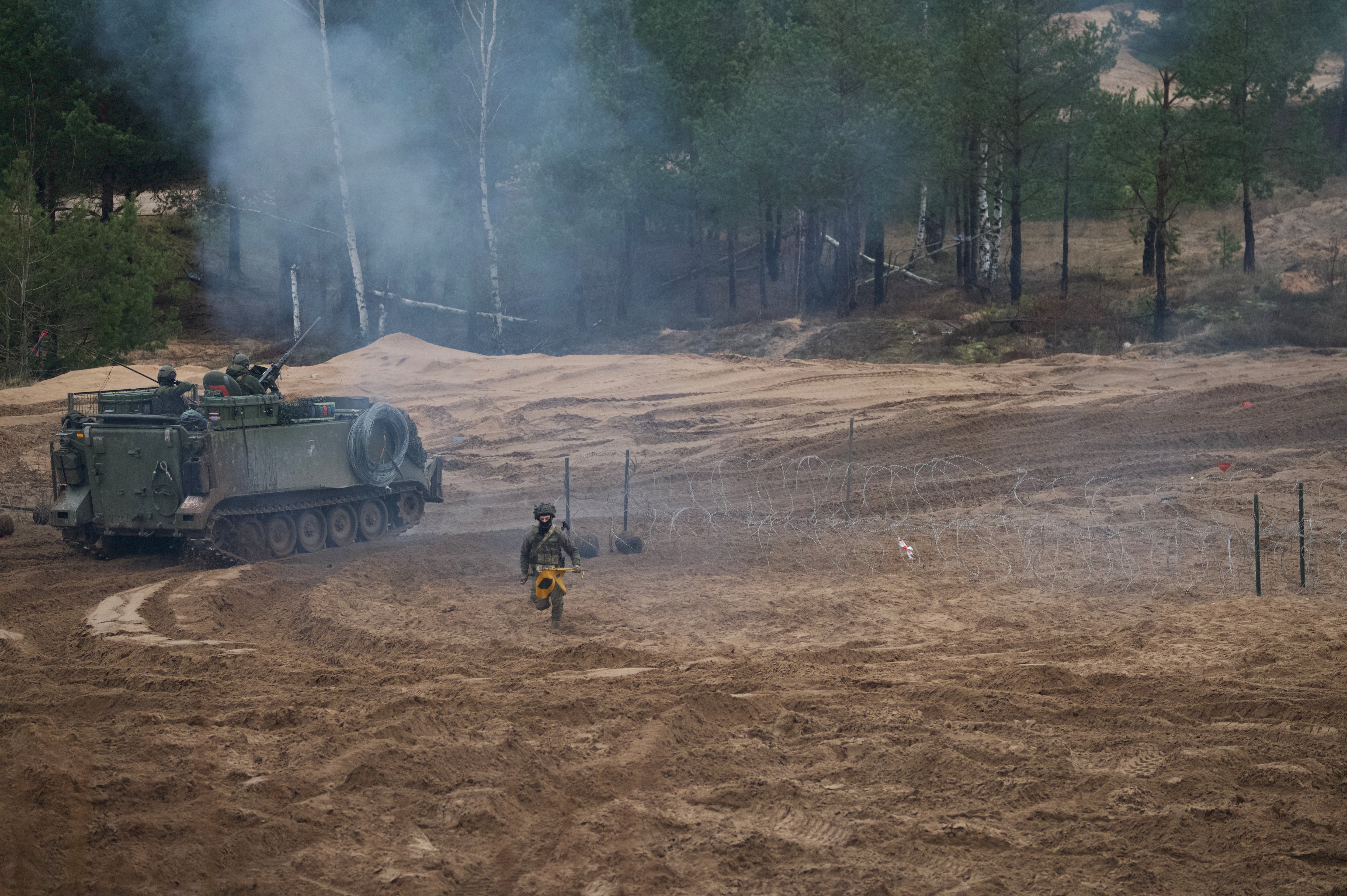 Militares de la Brigada Guzmán el Bueno X en la misión en Letonia