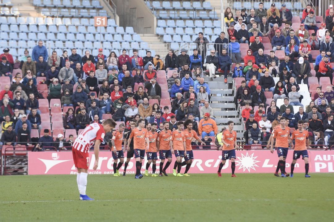 Corpas se lamenta del gol de Brandon en la campaña 2018-2019.