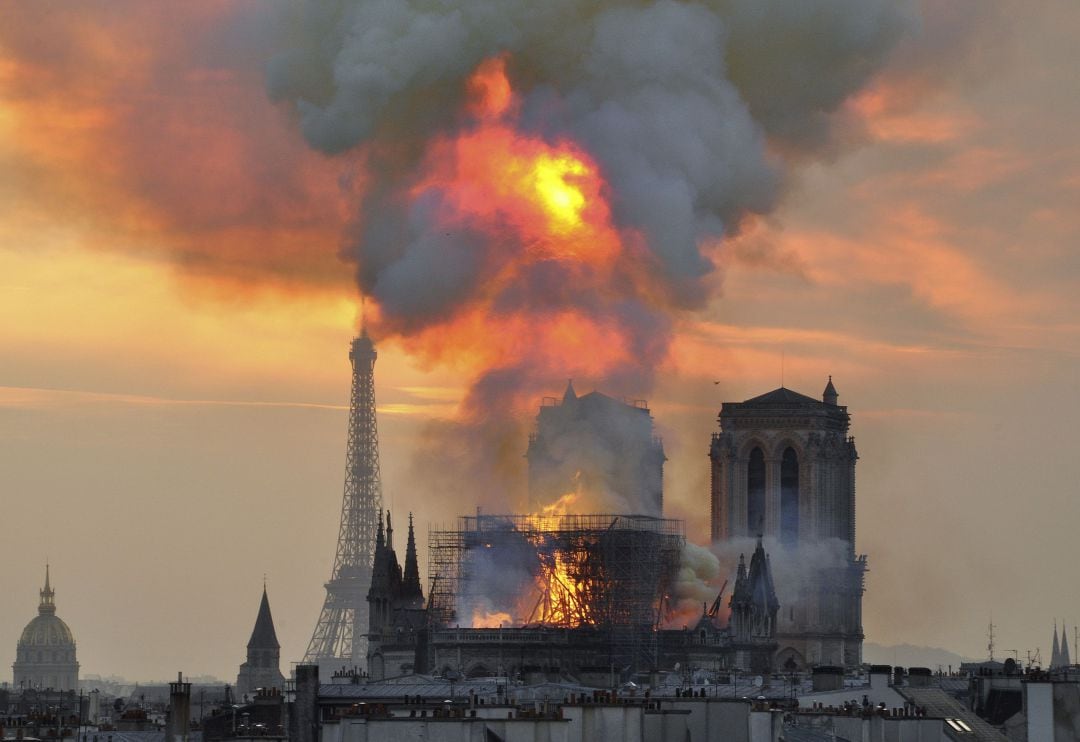 El incendio de la catedral de Notre Dame