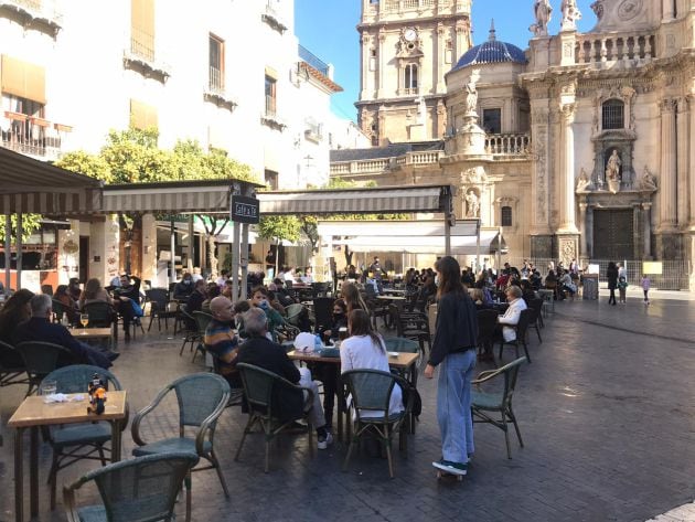 Terraza en la Plaza de Belluga en Murcia