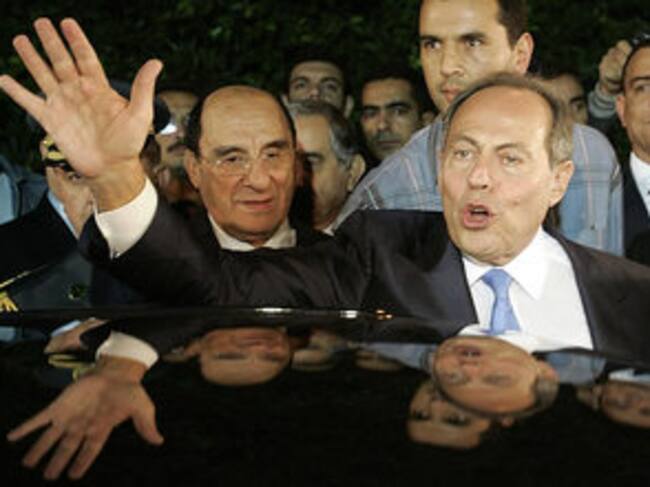 Emile Lahoud, al abandonar el palacio presidencial, situado en el barrio beirutí de Baabda