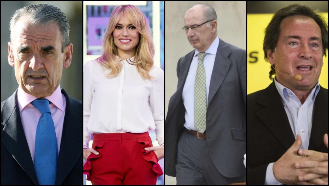 De izquierda a derecha, Mario Conde, Patricia Conde, Rodrigo Rato y Sito Pons