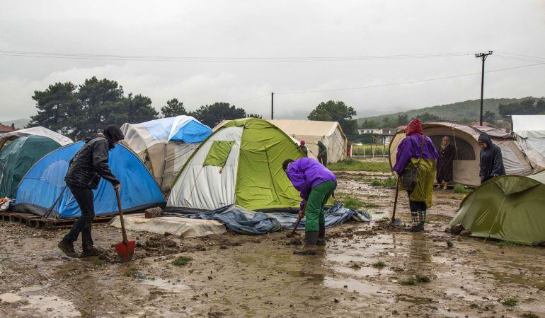 Campamento de refugiados de Idomeni, Grecia