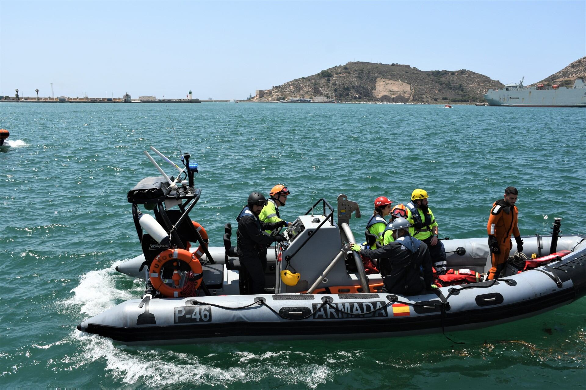 Ejercicio militar en el Puerto de Cartagena