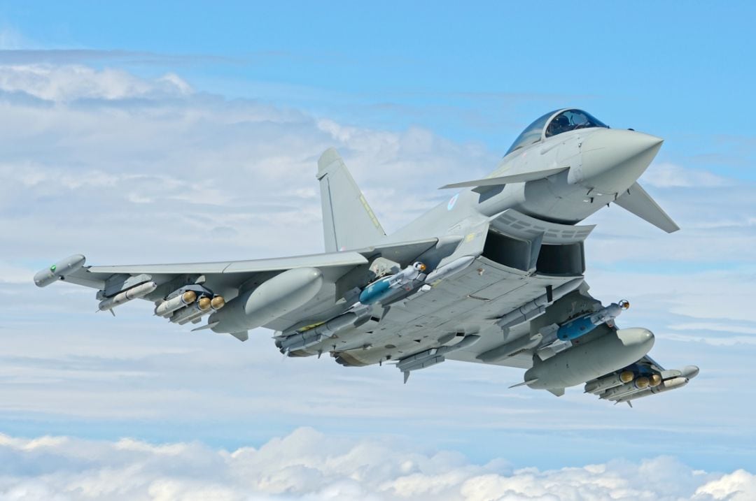 Imagen de archivo de una caza Eurofighter