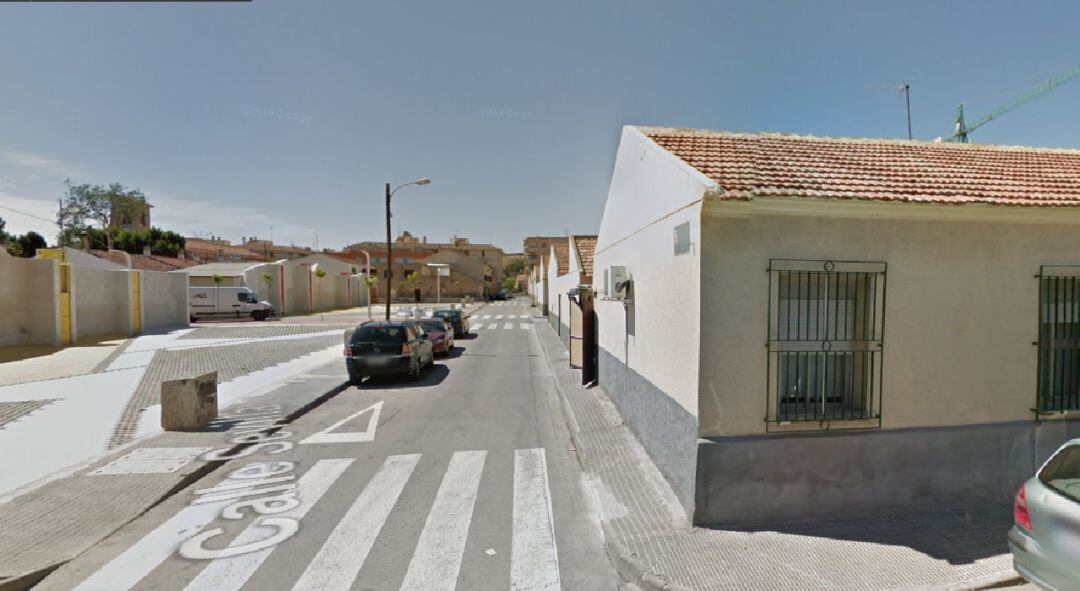 Calle Sevilla en el barrio del Espiritu Santo de Espinardo donde se celebró la fiesta