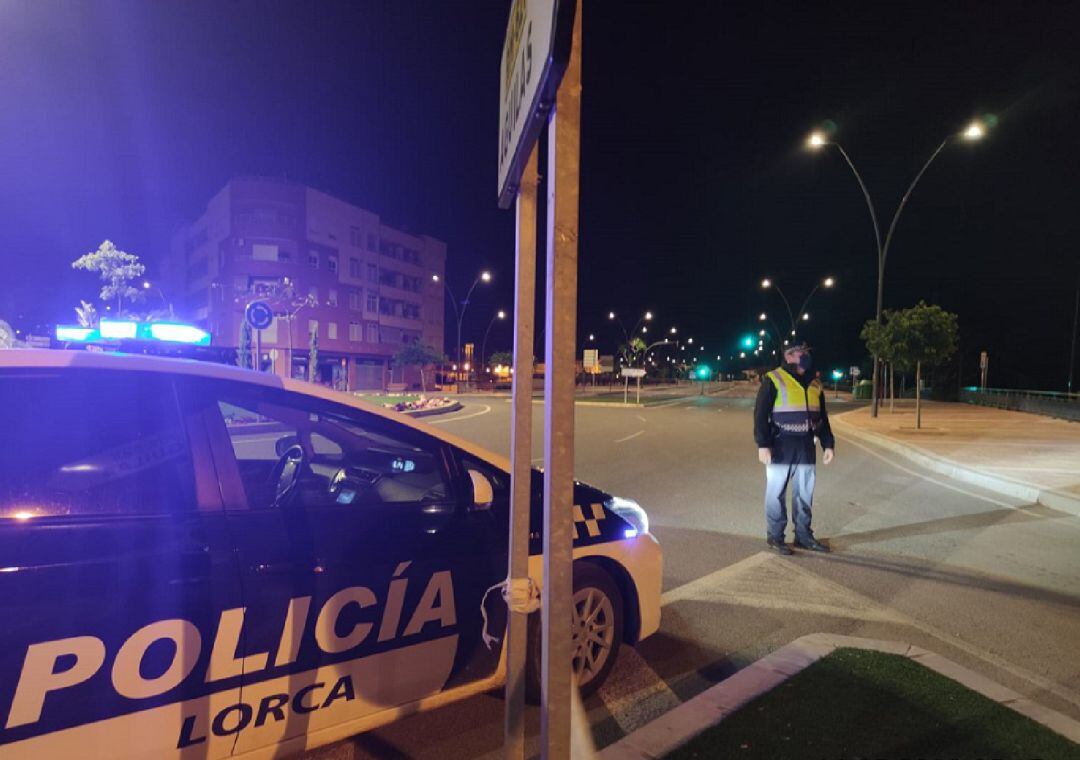 Imagen de un control de la Policía Local de Lorca