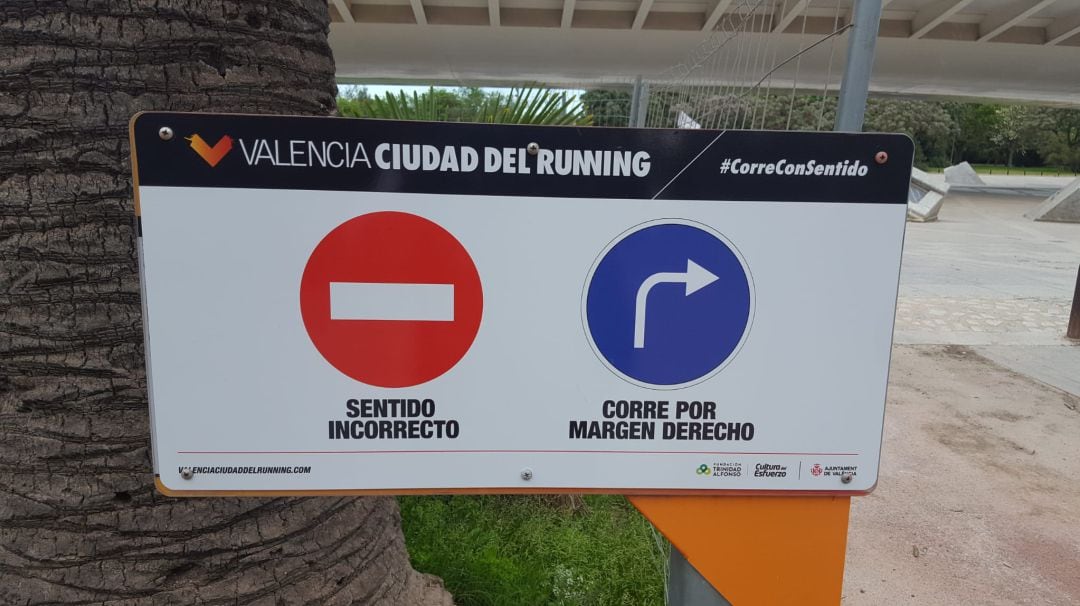 Hay nuevas señales que indican cómo correr en el Jardín del Turia