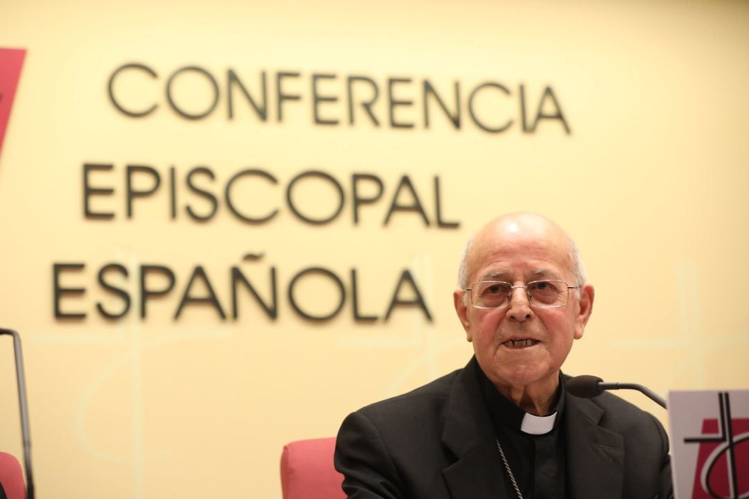 El presidente de la Conferencia Episcopal Española comparece tras la reunión de la Comisión Permanente.  