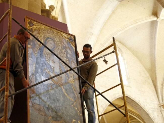 Operarios en la Catedral