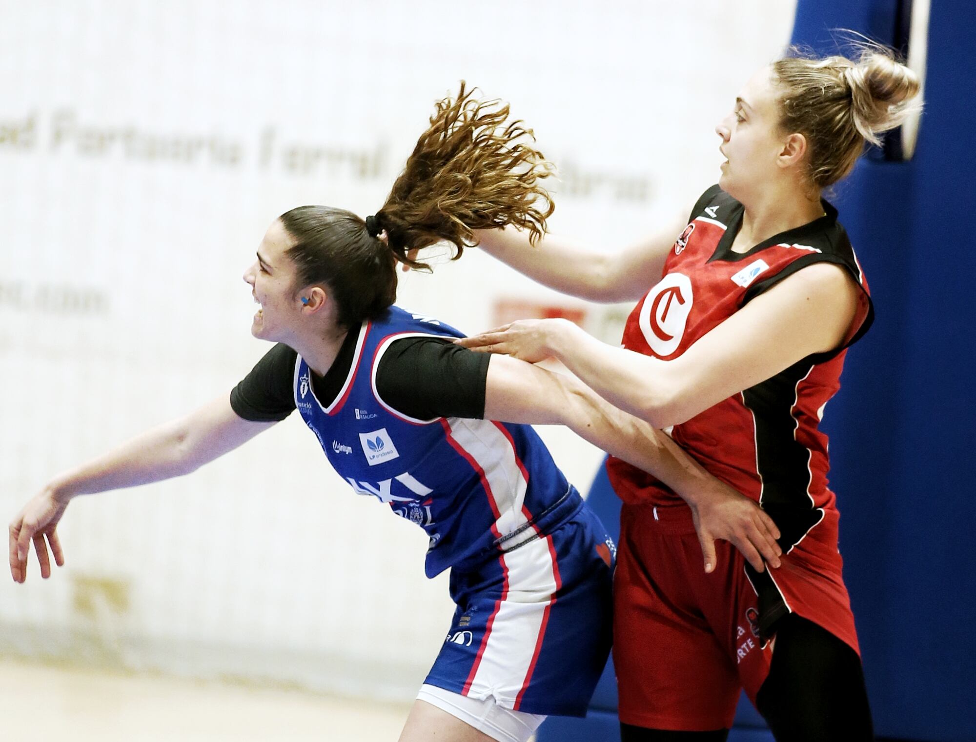 Natalia Rodríguez, en un partido de esta temporada con el Baxi en A Malata