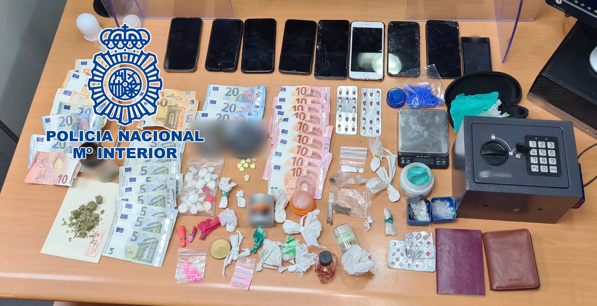 Material intervenido por la Policía Nacional