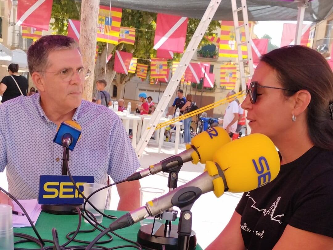 Nuria Muñoz en el programa especial realizado desde Peralta de la Sal.