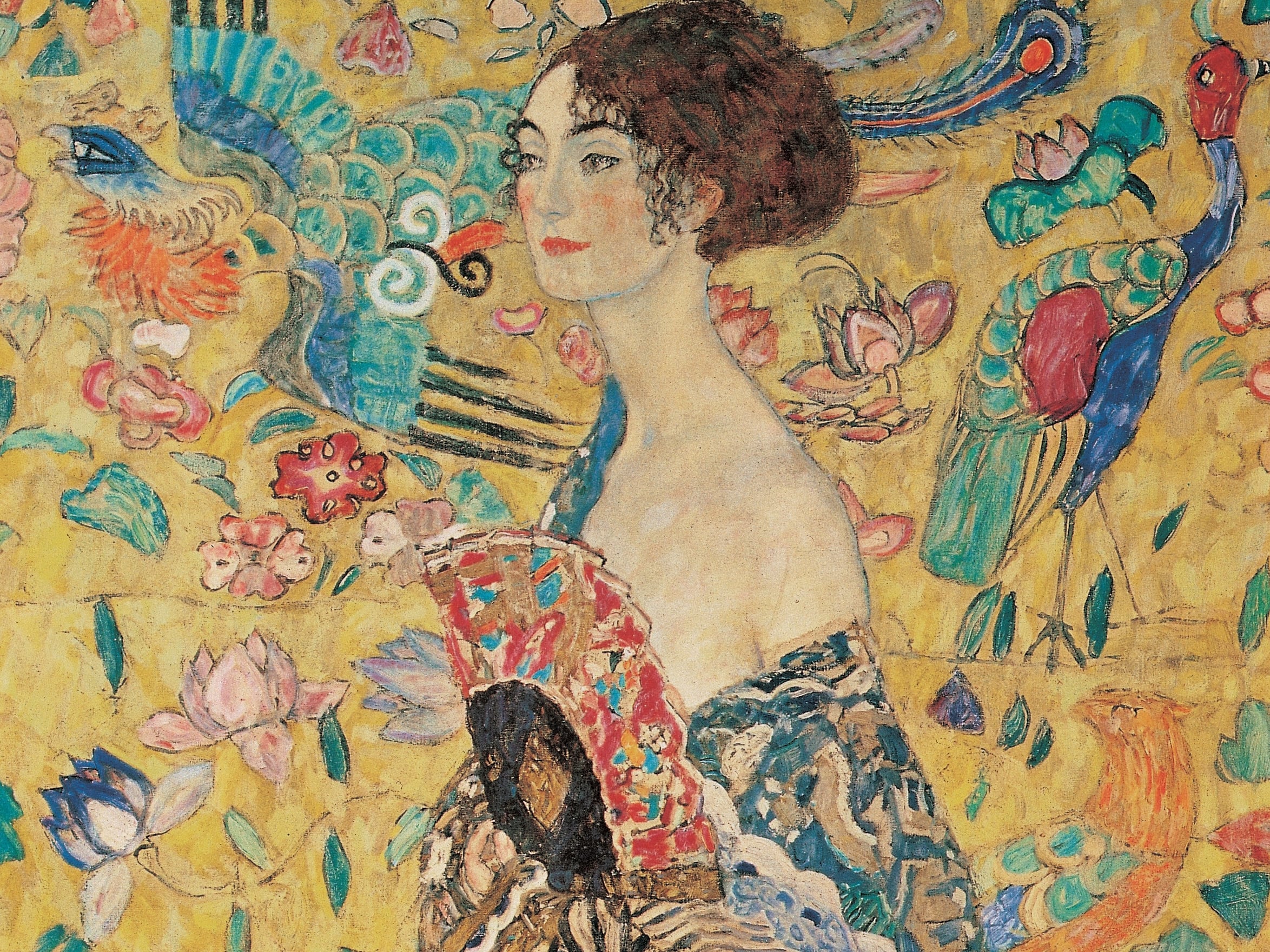 &#039;Dama con abanico&#039; de Gustav Klimt, vendida por 98 millones de euros, se convierte en la obra más cara subastada en Europa.