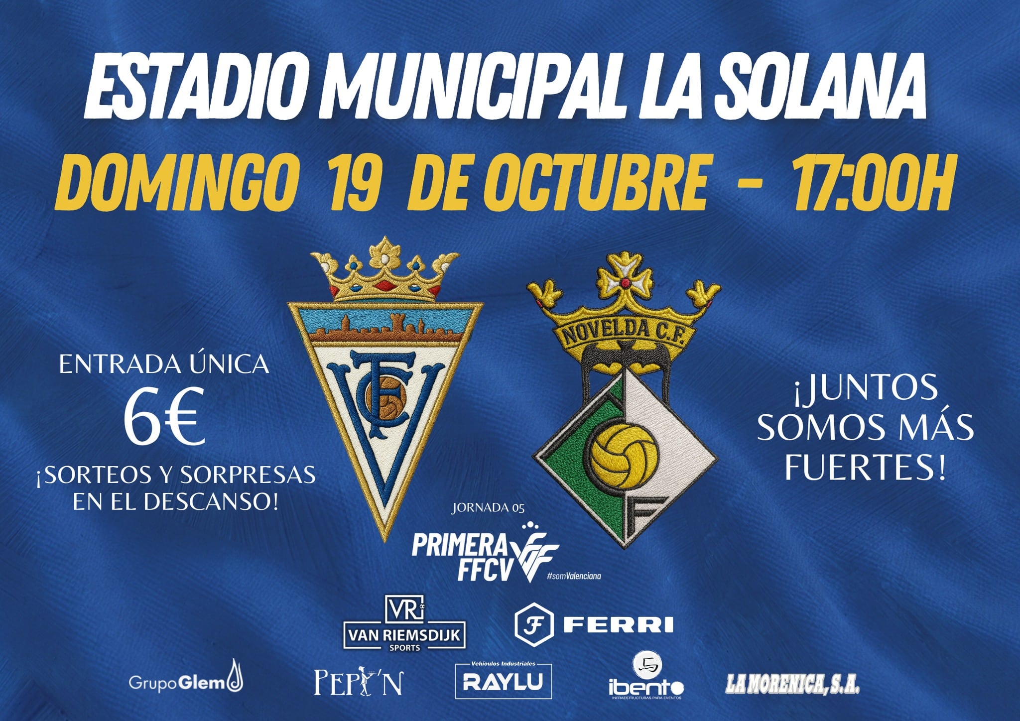 Cartel del partido del domingo