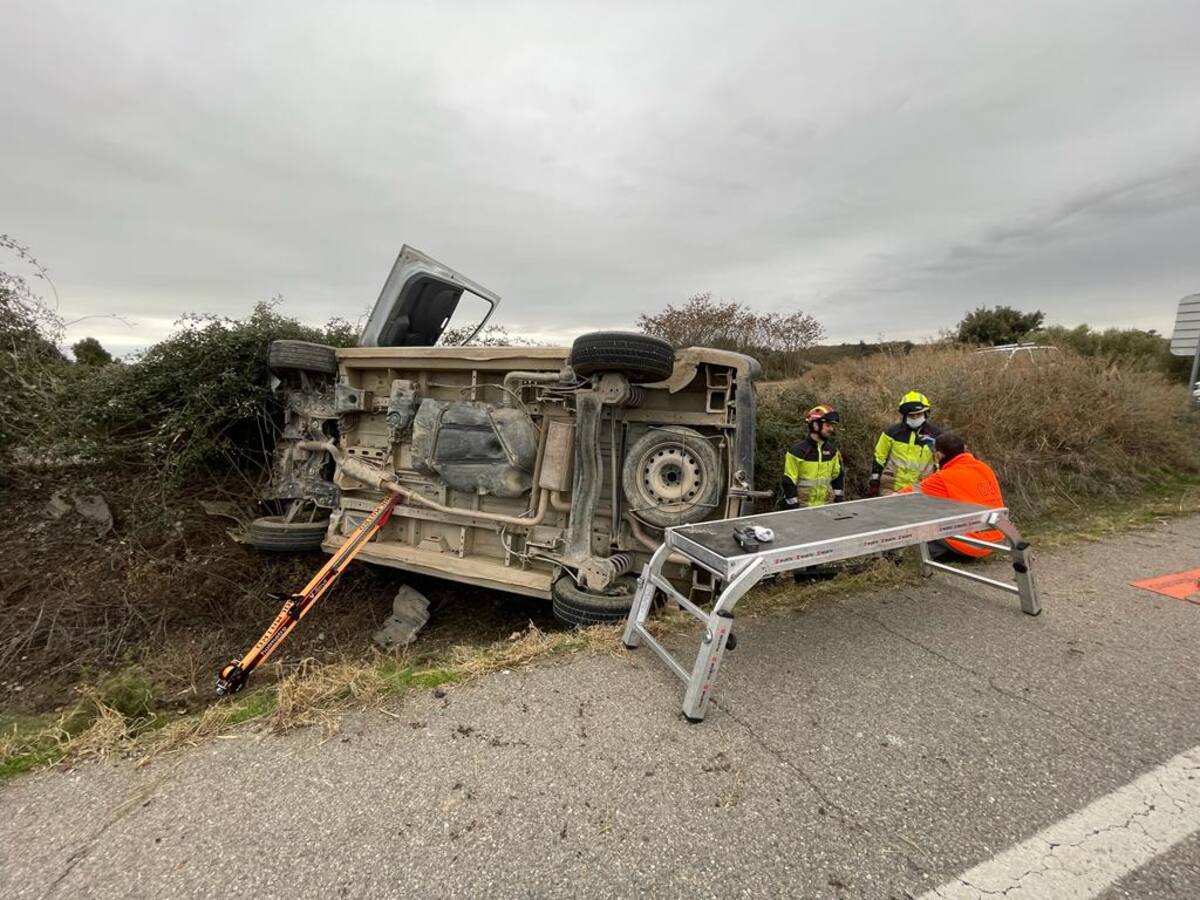 Una herida leve en un accidente de tráfico en Albelda