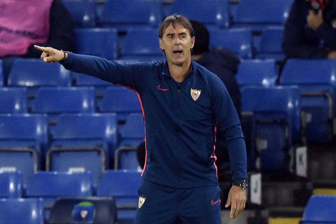 Lopetegui, en el último encuentro disputado por el Sevilla en Stamford Bridge.